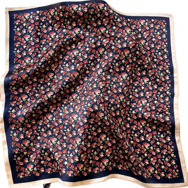 Vintage Rose Silk Scarf | 100% Mulberry Silk