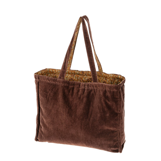 Bag - Block Print Velvet Reversible Tote
