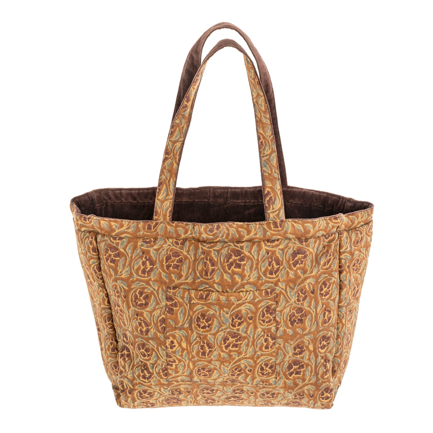 Bag - Block Print Velvet Reversible Tote