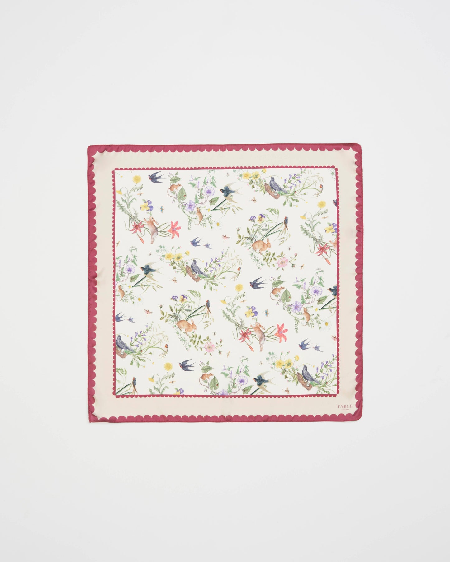 FABLE Running Bunny Toile Square Scarf