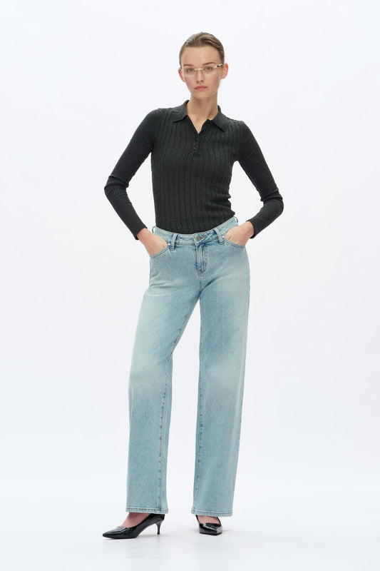 Low Rise Slim Straight Leg Denim - BYT5265
