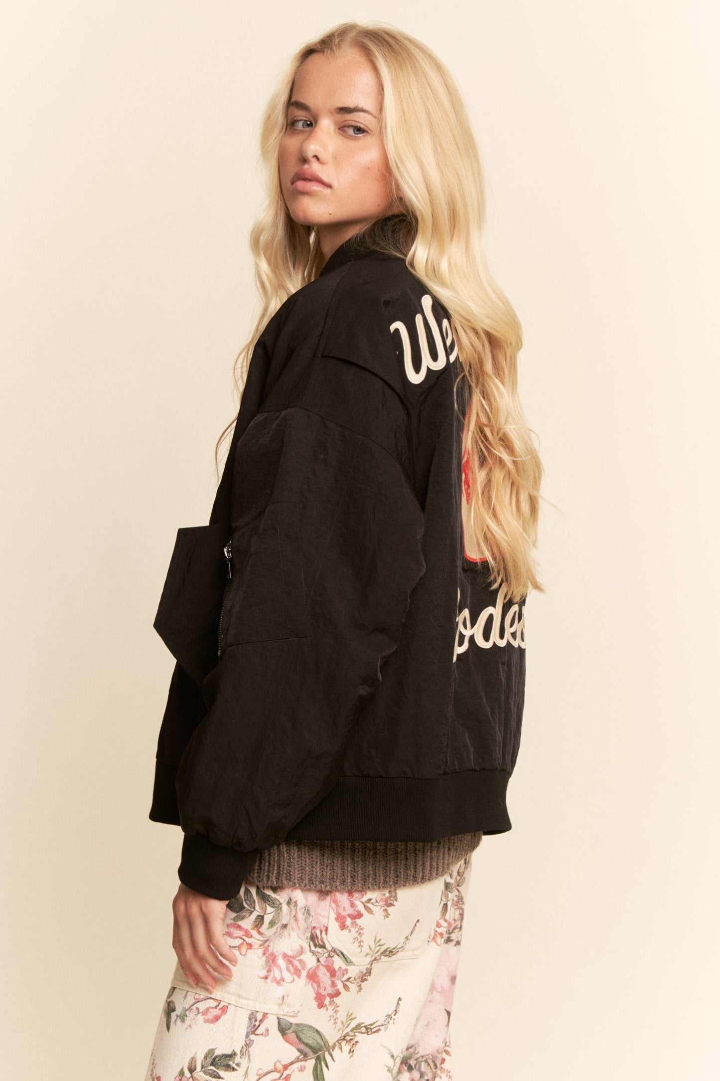 Embroidered Western Bomber Jacket