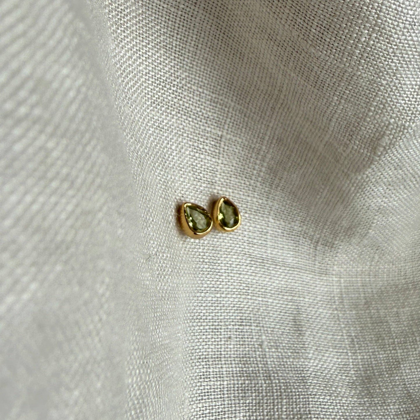 Joy Studs | Peridot & Gold