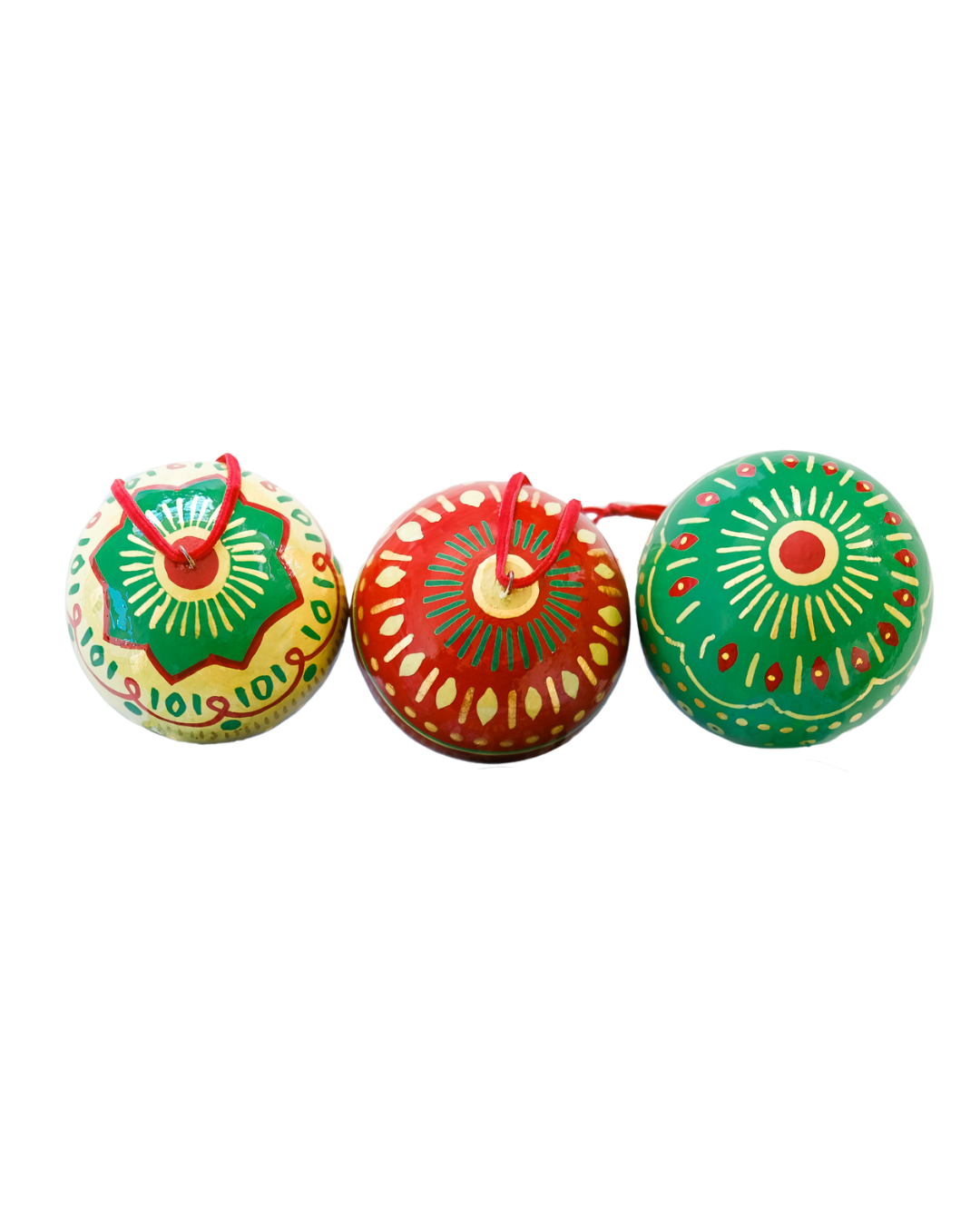 UK/EU: Jolly Green Bauble Bag - Set of Three