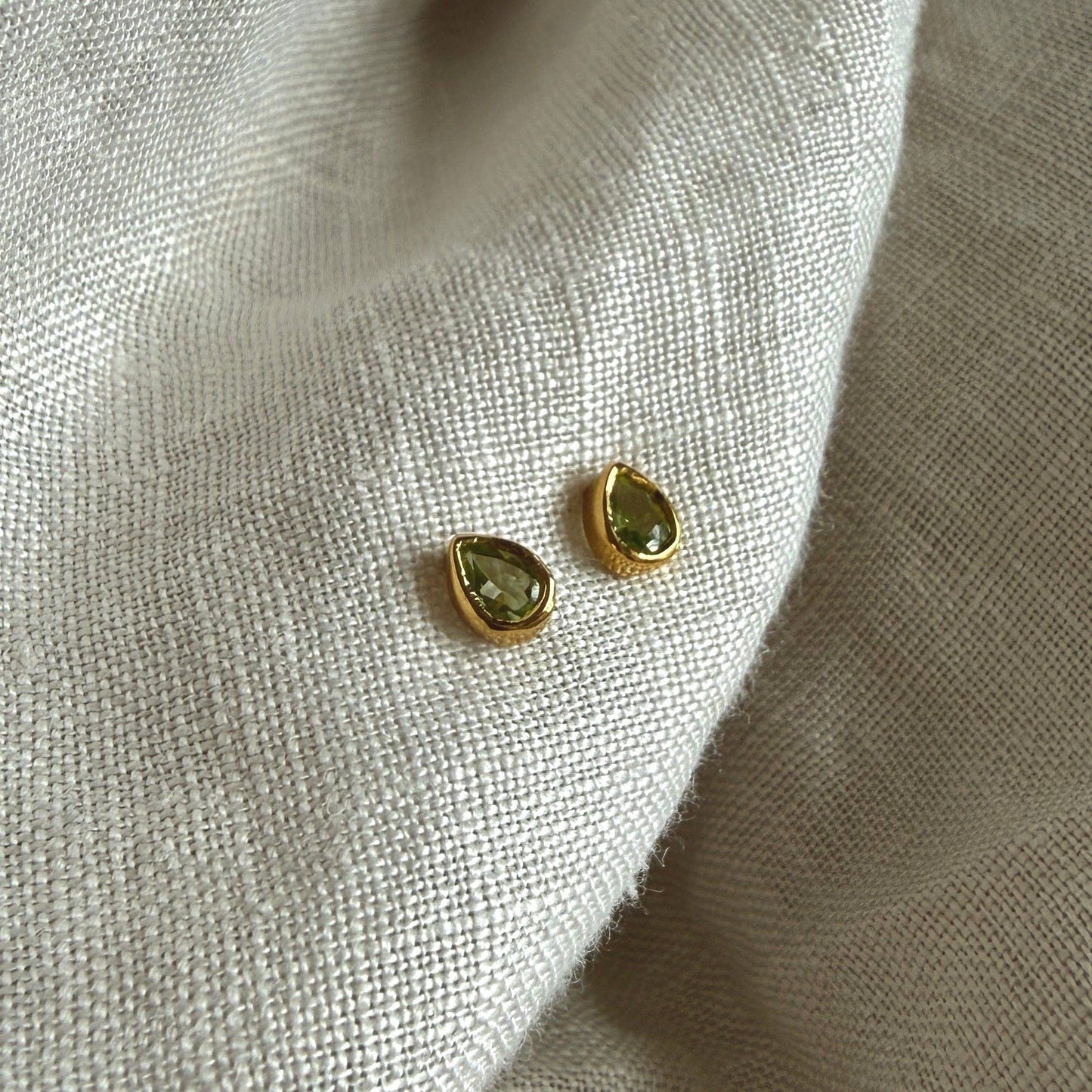 Joy Studs | Peridot & Gold