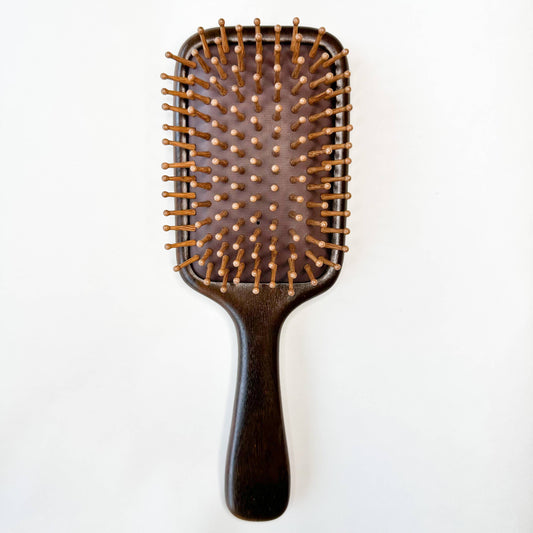 Premium Rosewood Hair Brush with Natural Bamboo Bristles
