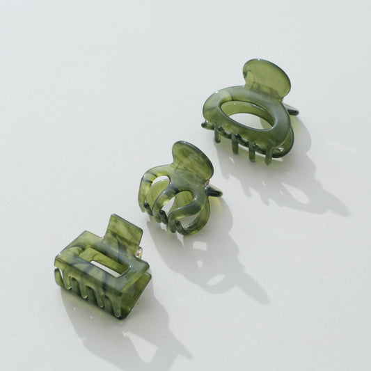 Jade Green Mini - Assorted Claw Clips