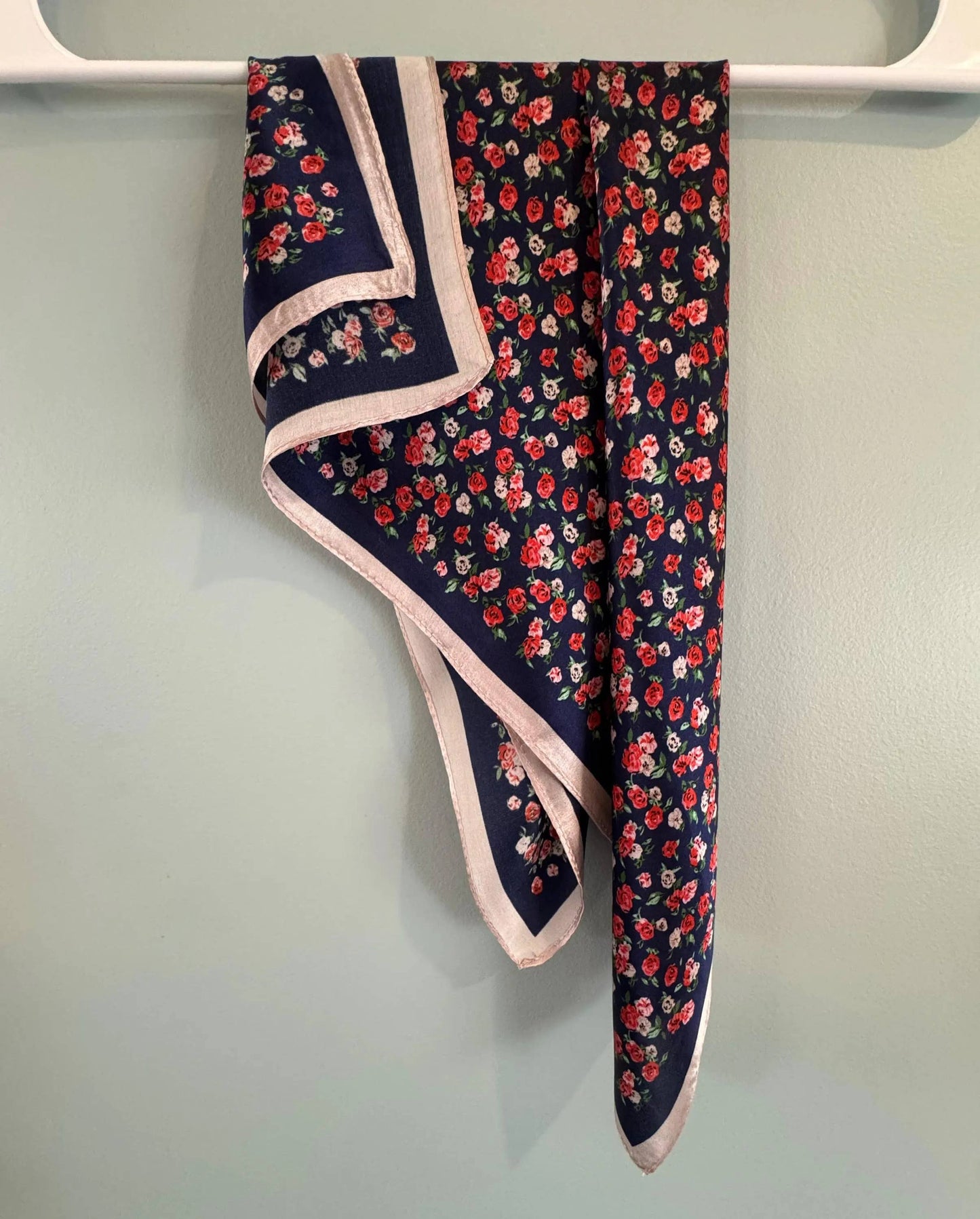 Vintage Rose Silk Scarf | 100% Mulberry Silk