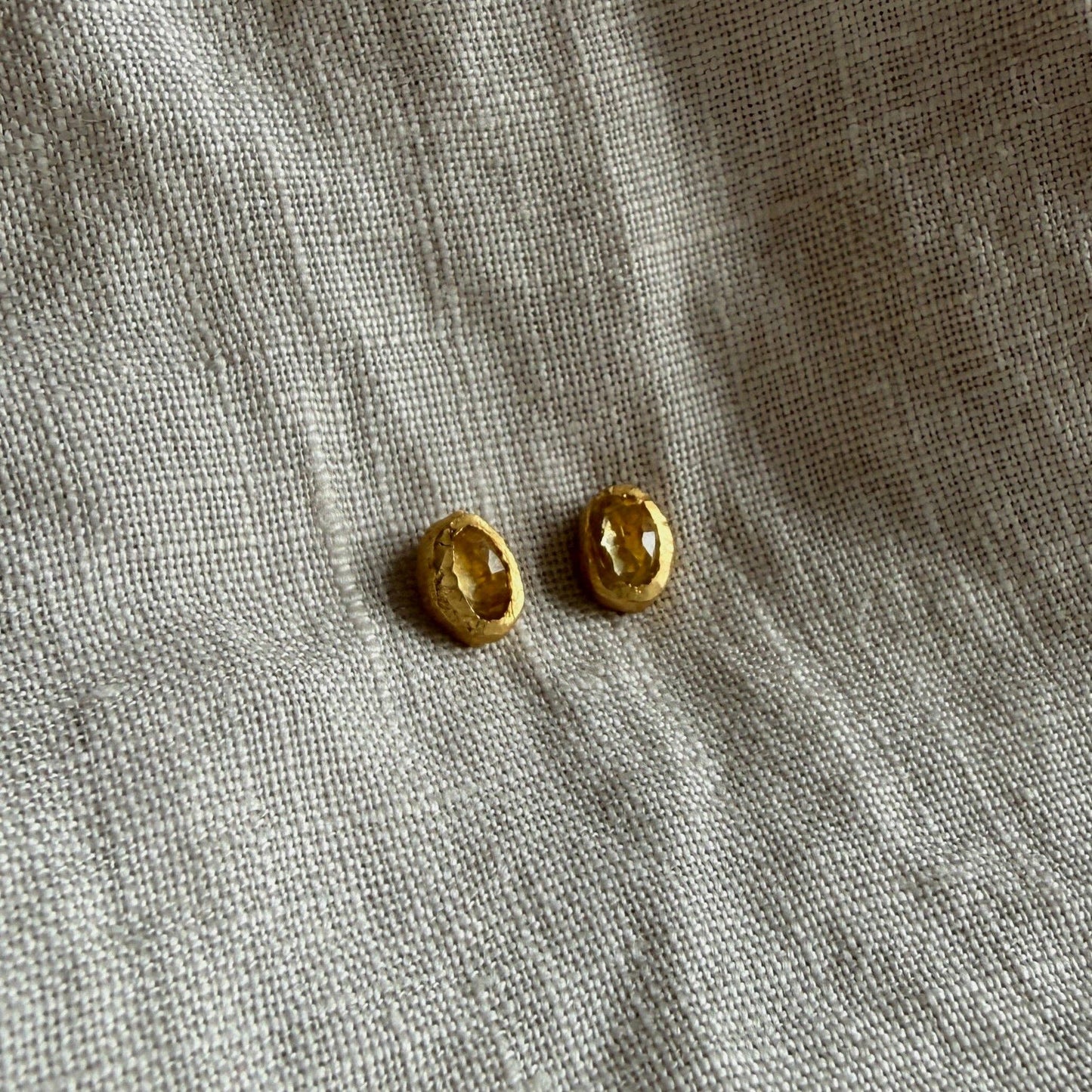 Skye Studs | Citrine & Gold