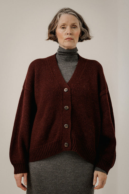 Oversized Alpaca Cardigan