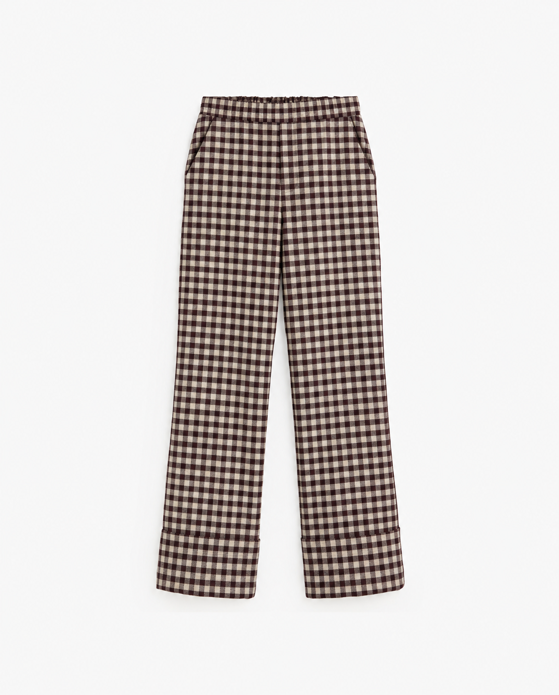 45382- Straight Jacquard Trousers