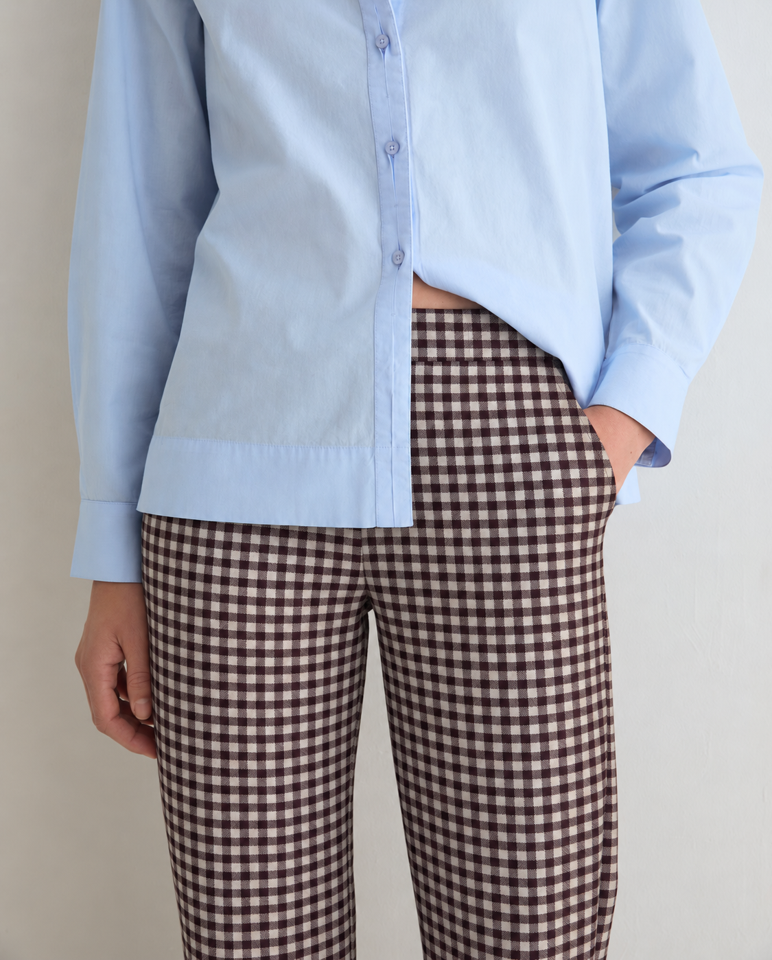 45382- Straight Jacquard Trousers