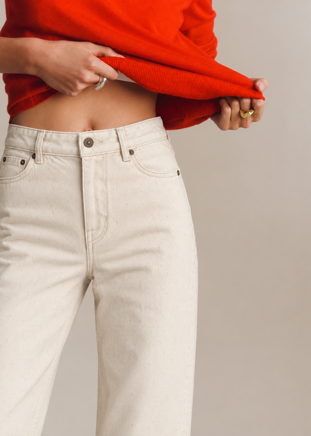 45851-Wide Leg Denim Trousers