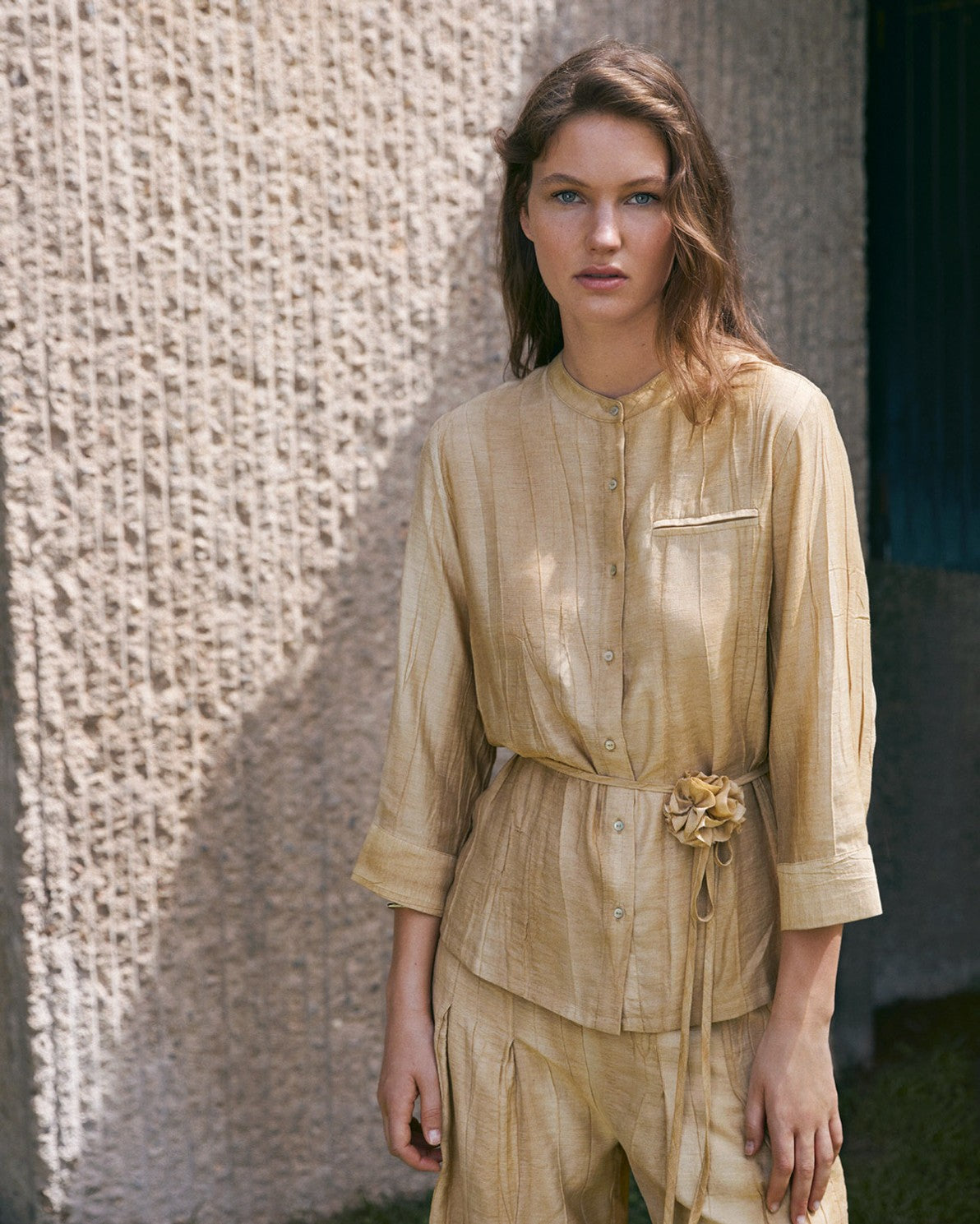 44857 - Crinkled Effect Shirt