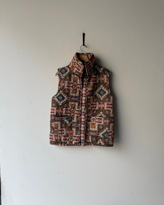Quilted Patchwork Ikat Vest
