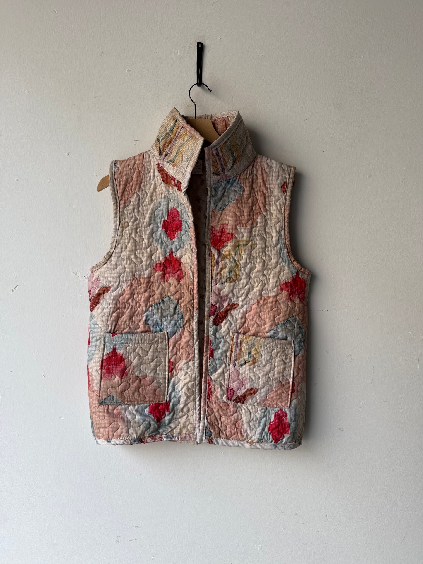 Quilted Patchwork Water Color Vest