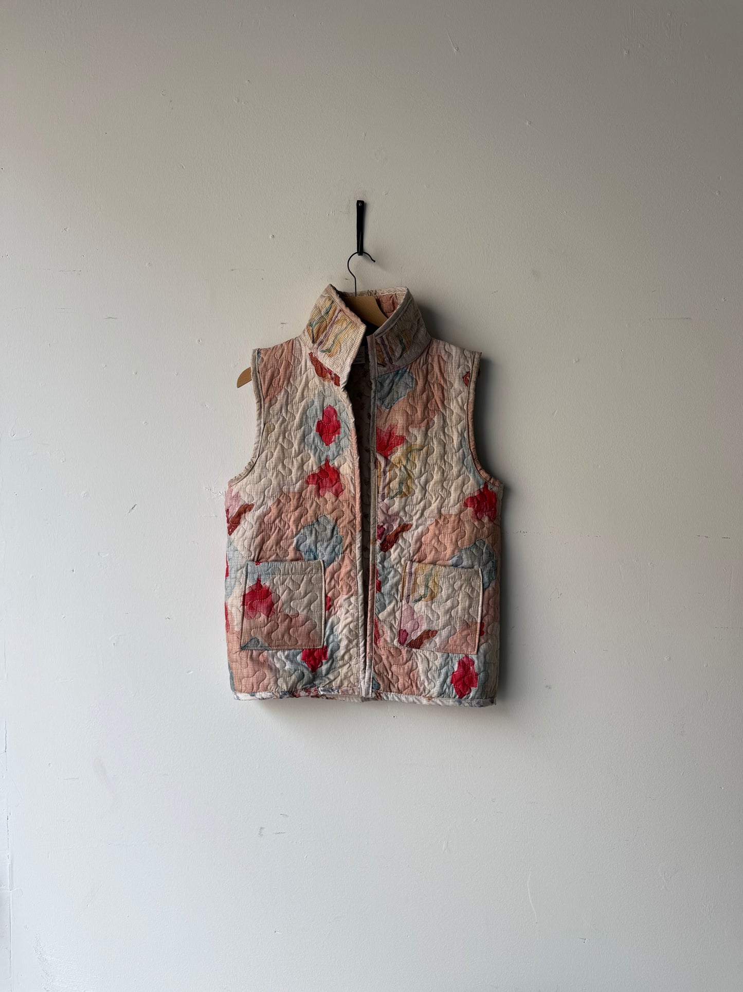 Quilted Patchwork Water Color Vest