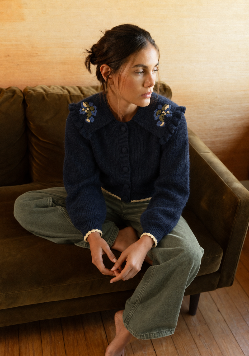 Maeve Ruffle Collar Sweater