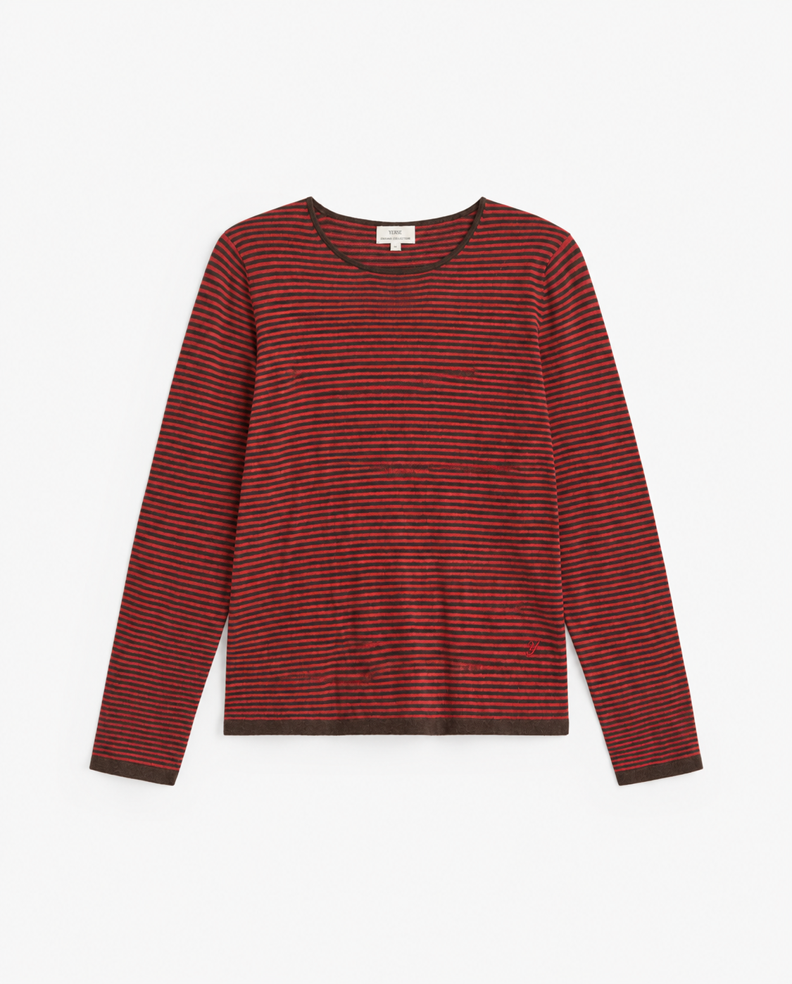 45501-Striped Sweater With Embroidered Logo
