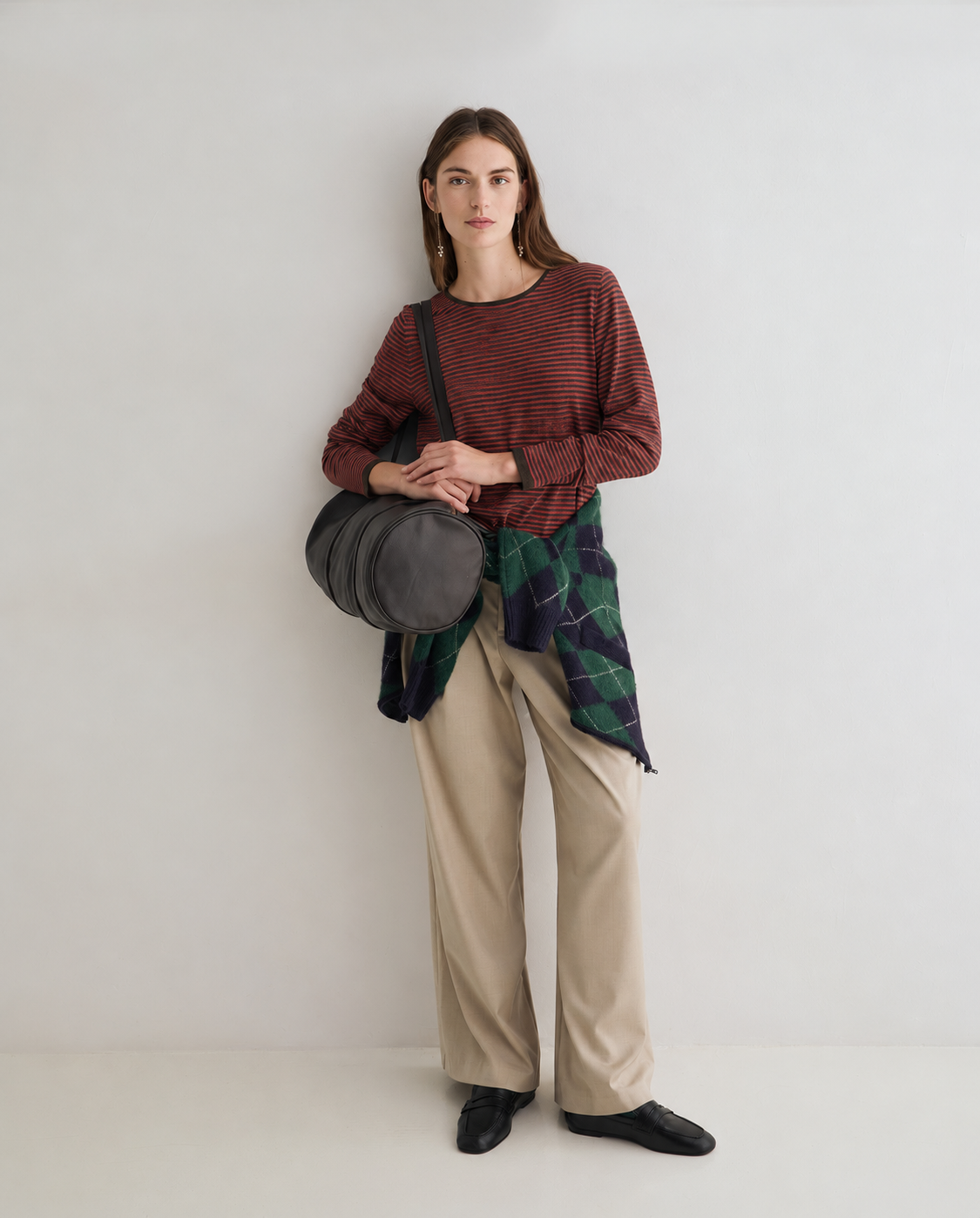 45501-Striped Sweater With Embroidered Logo