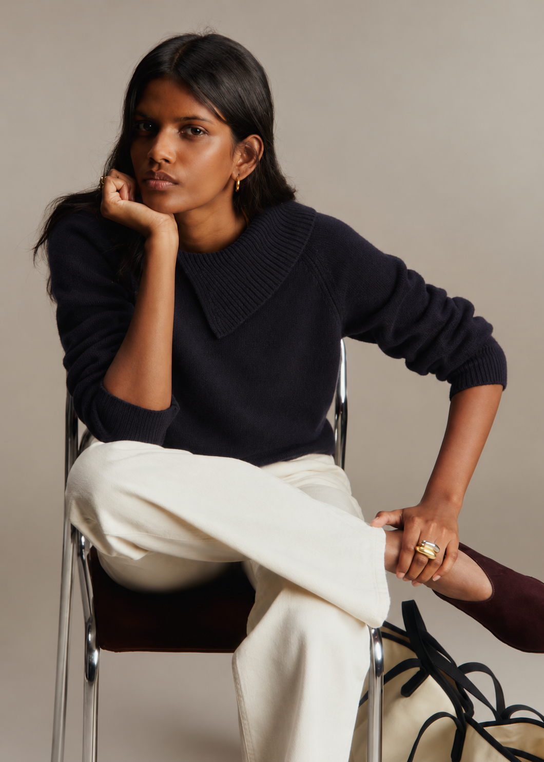 45533-Open Roll Neck Sweater