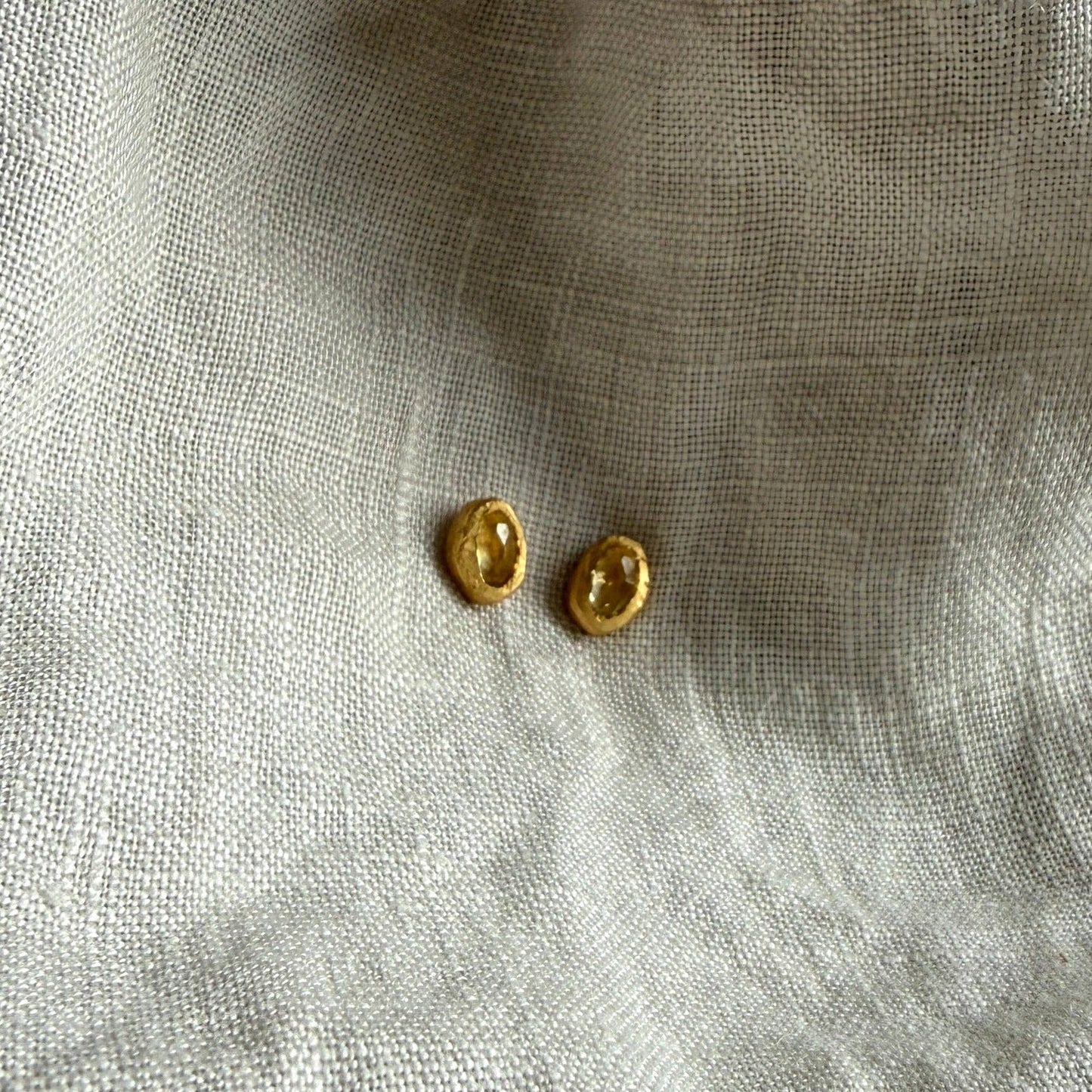 Skye Studs | Citrine & Gold