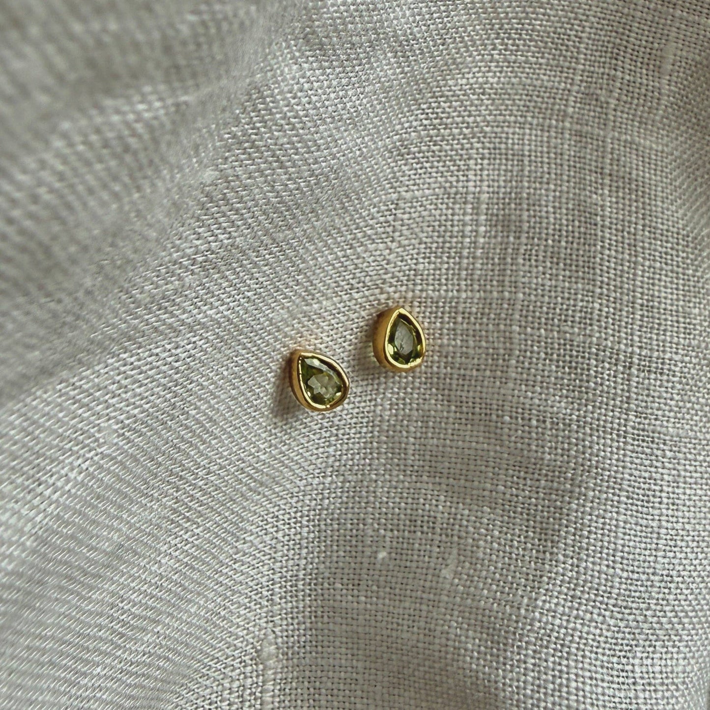 Joy Studs | Peridot & Gold