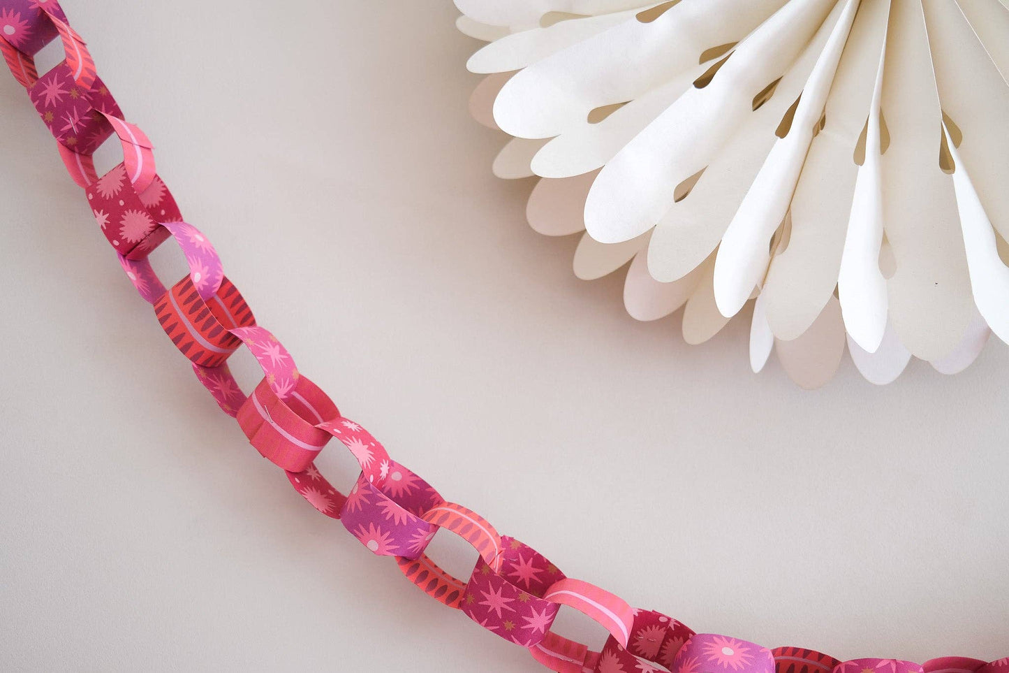 UK/EU: Pink & Red Paper Chain Kit