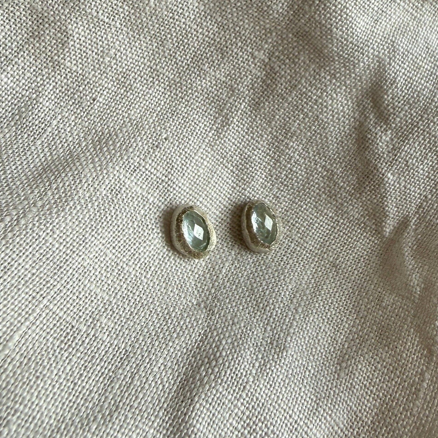Skye Studs | Aquamarine & Silver