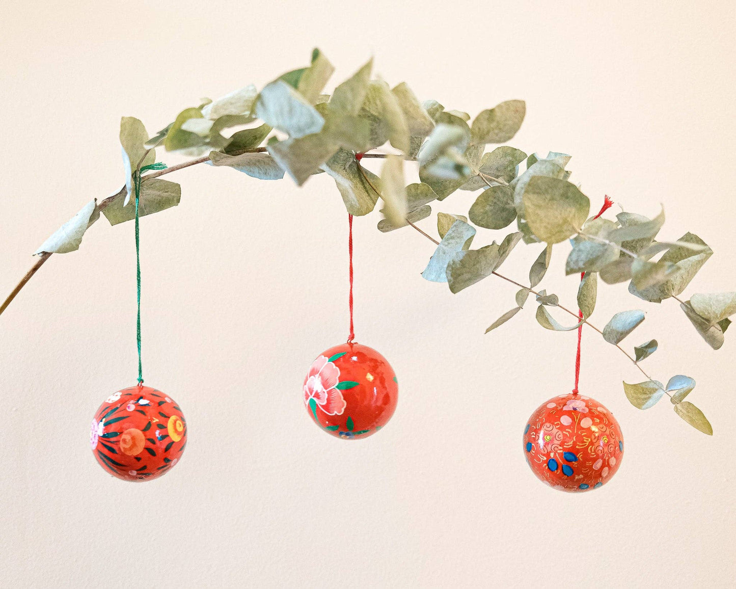 Scarlet Red and Blue Bauble