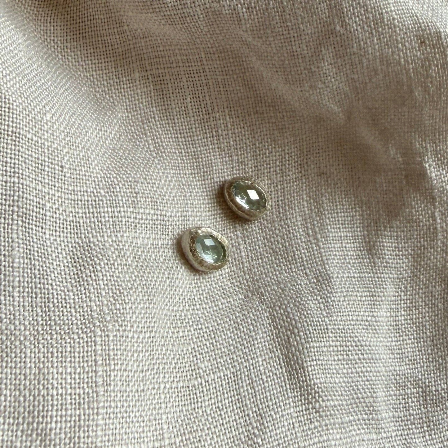 Skye Studs | Aquamarine & Silver
