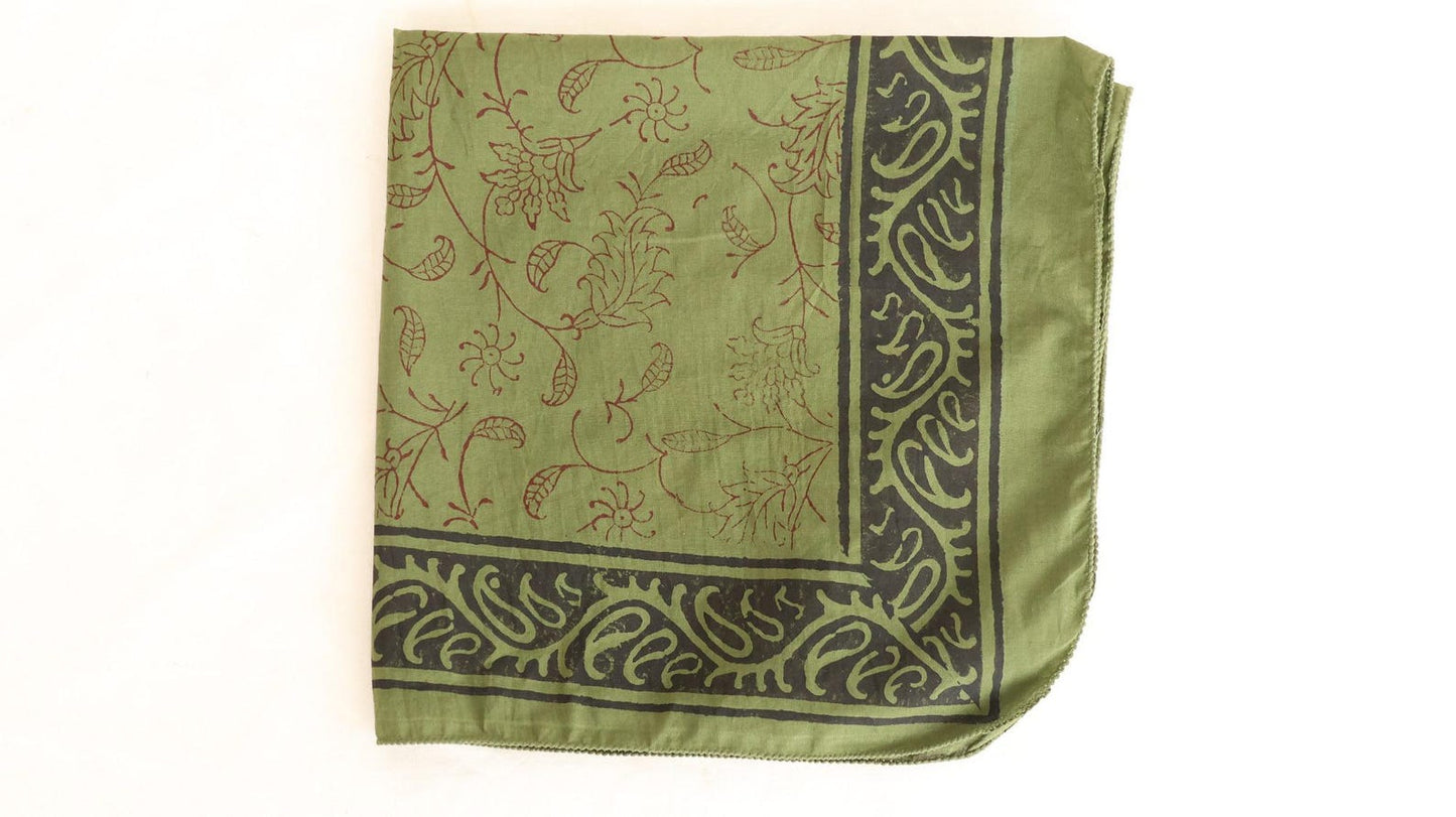 Verte Block Print Bandana