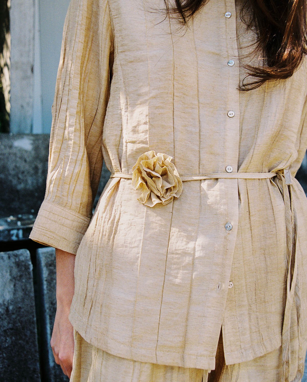 44857 - Crinkled Effect Shirt