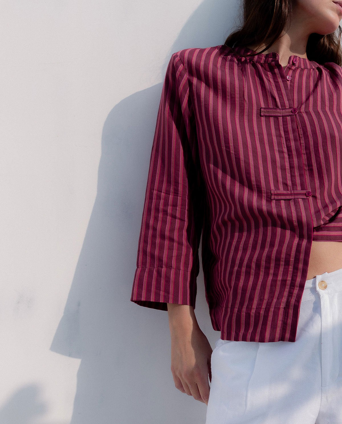 44848 - Striped Fabric Shirt
