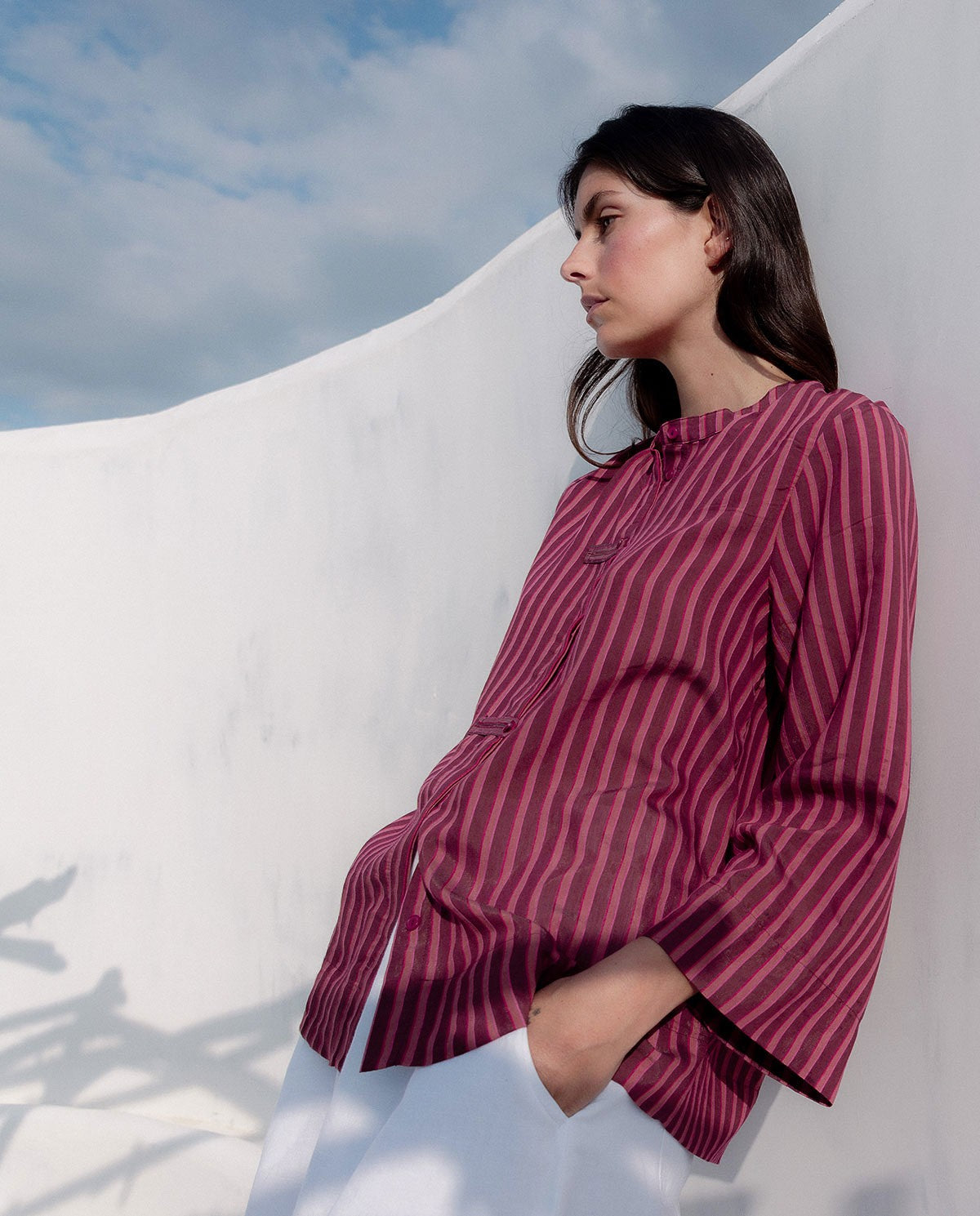 44848 - Striped Fabric Shirt