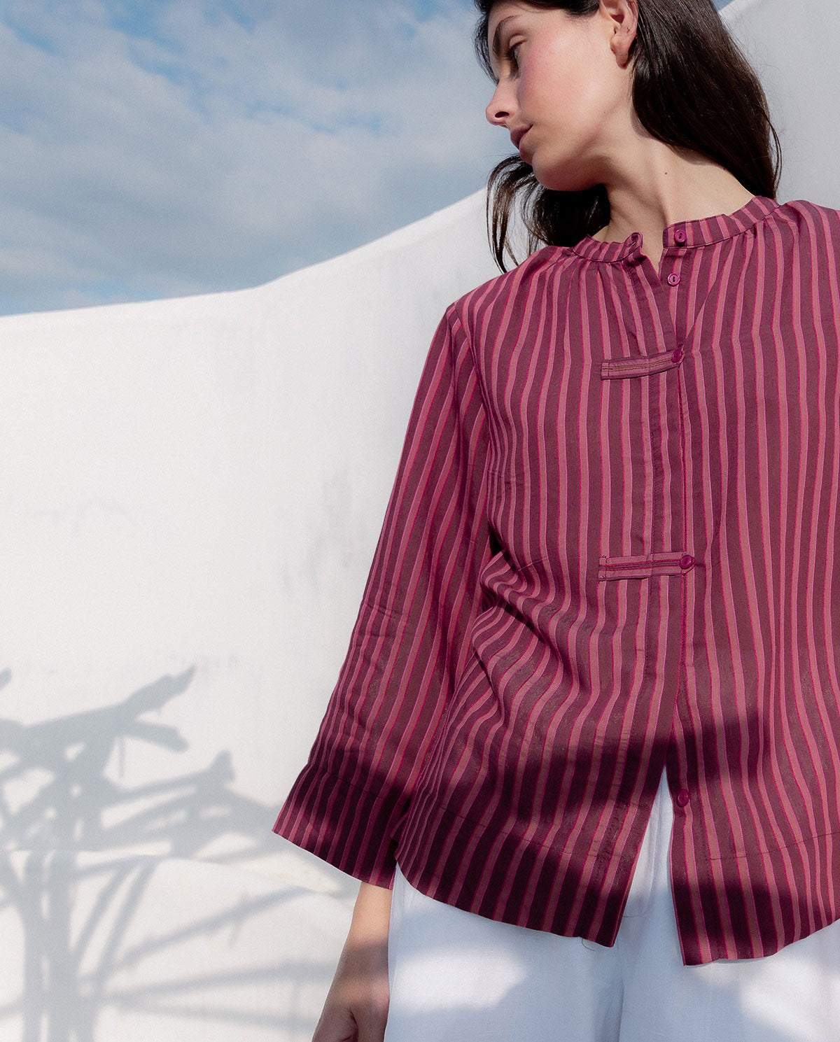 44848 - Striped Fabric Shirt